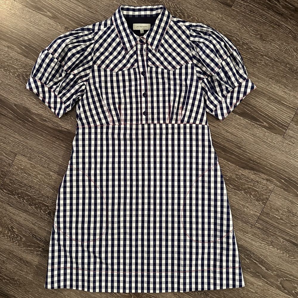 Lee Mathews Bessie Check Mini Dress